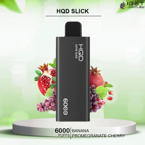 HQD SLICK BANANA PROMEGRANATE CHERRY – 6000 PUFFS