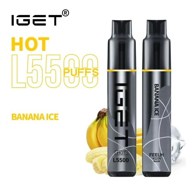 IGET HOT BANANA ICE – 5500 PUFFS