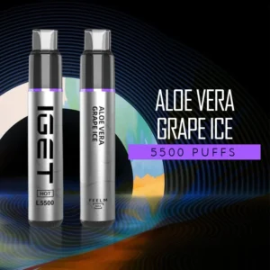 IGET HOT ALOE VERA GRAPE ICE – 5500 PUFFS