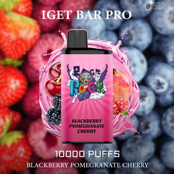 IGET BAR PRO – BLACKBERRY POMEGRANATE CHERRY – 10000 PUFFS