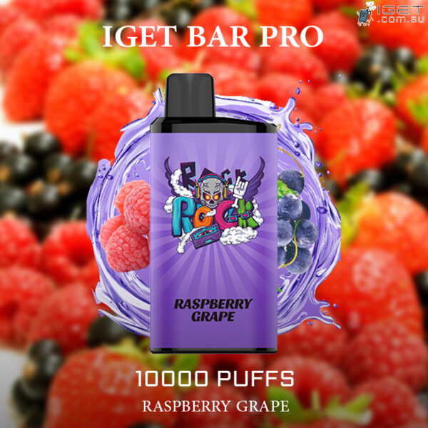 IGET BAR PRO – RASPBERRY GRAPE – 10000 PUFFS