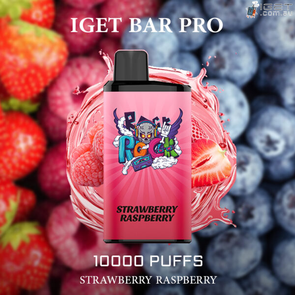 IGET BAR PRO – STRAWBERRY RASPBERRY – 10000 PUFFS