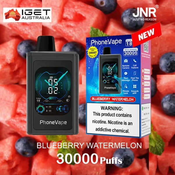 JNR PhoneVape BLUEBERRY WATERMELON – 30000 PUFFS